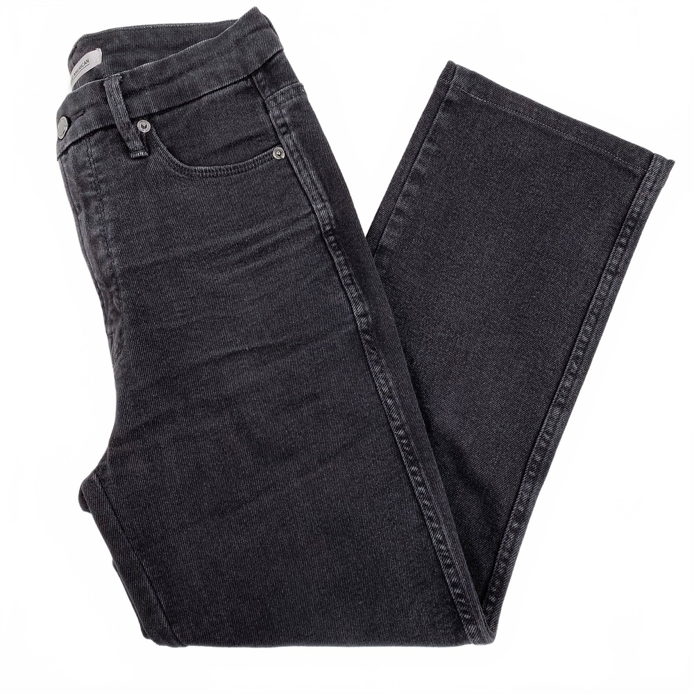Good American Black Good Curve Straight Leg Jeans | Womens 4